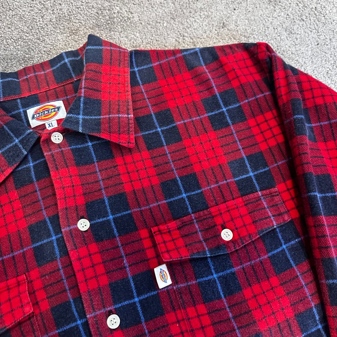 디키즈 레드 플란넬 체크 셔츠XL 상품이미지2