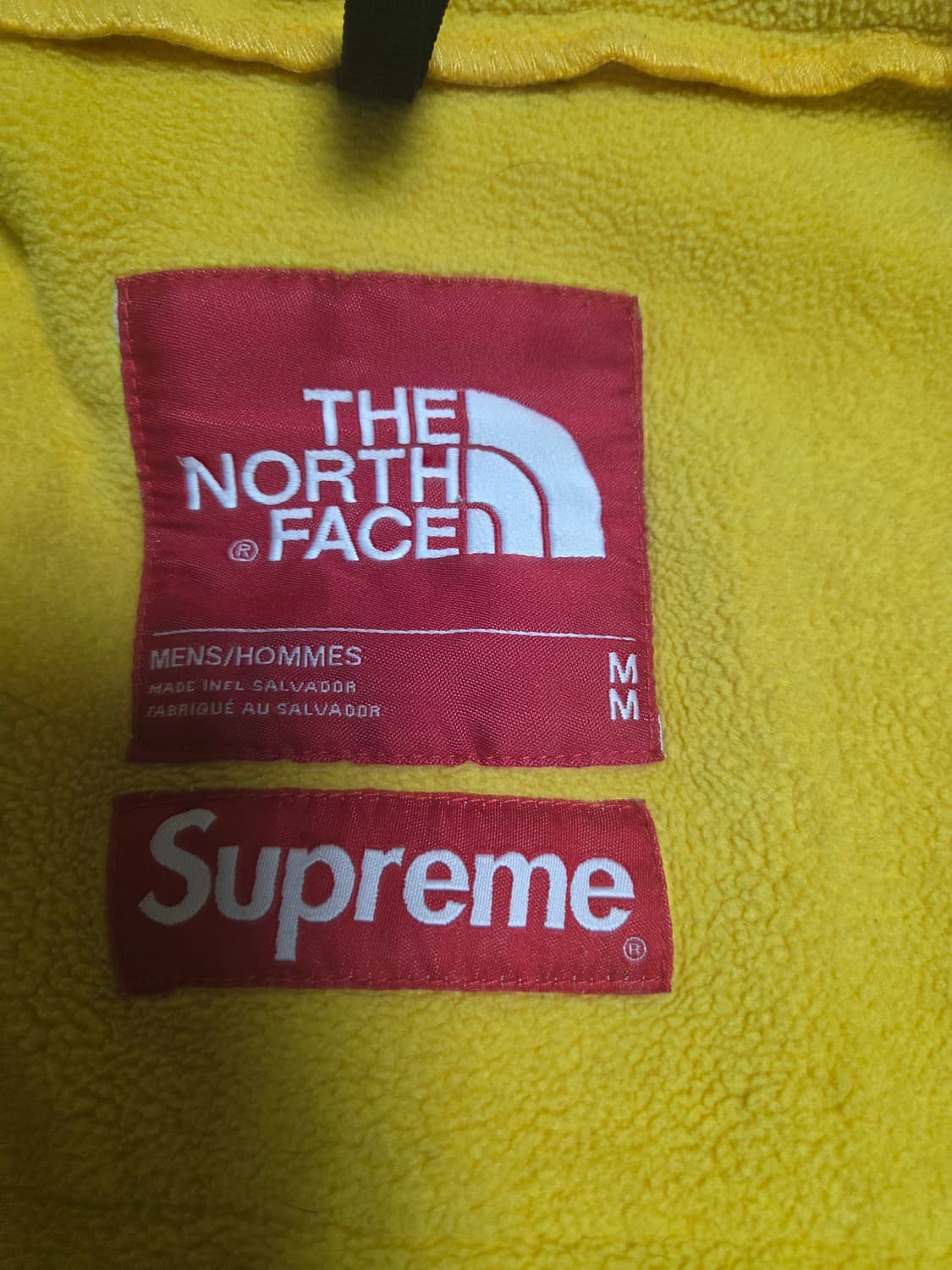 슈프림 노스페이스 콜라보 플리스 옐로우 상품이미지3