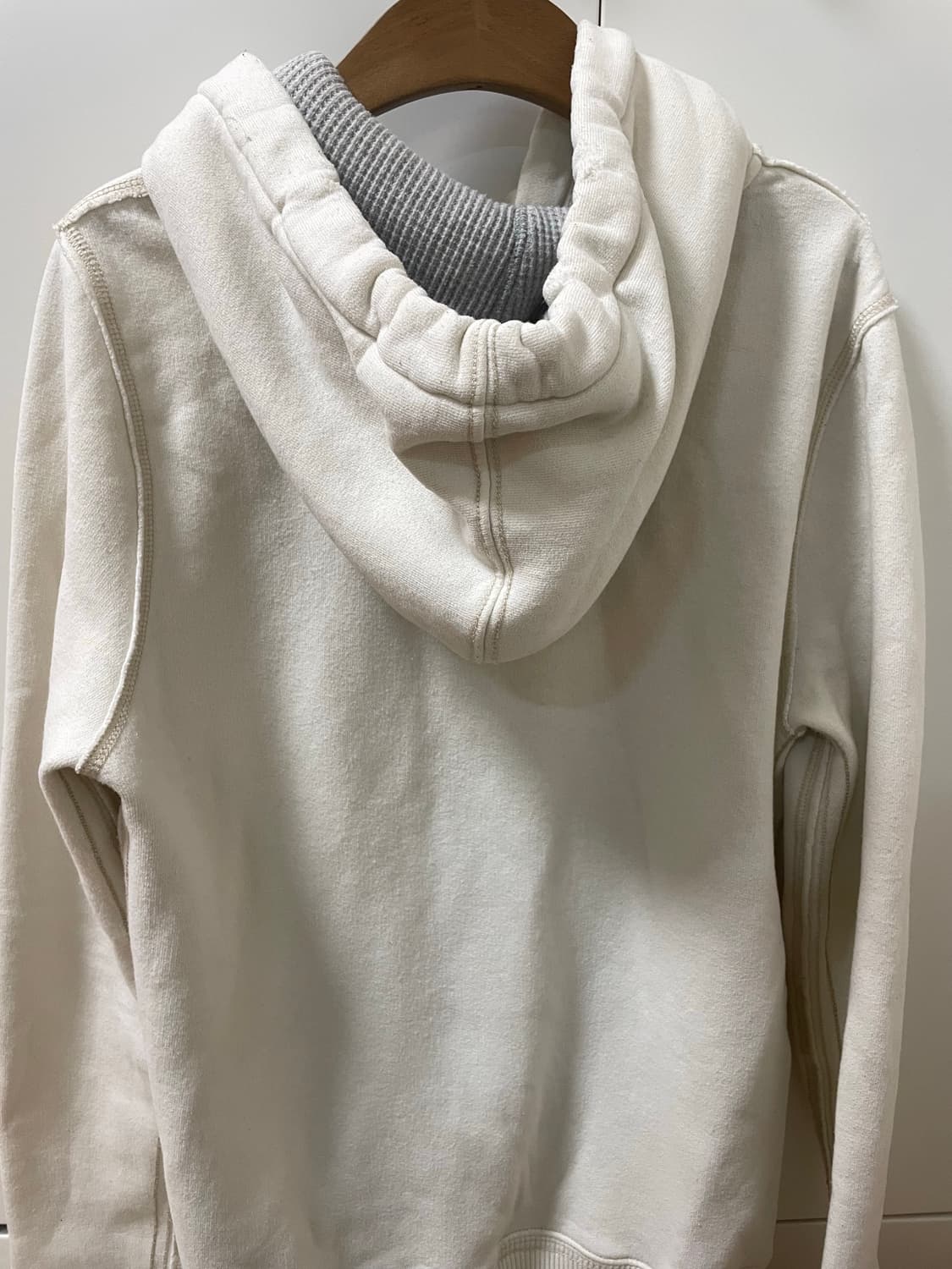 아베크롬비 후드집업 슬림핏 화이트 아이보리 상품이미지3