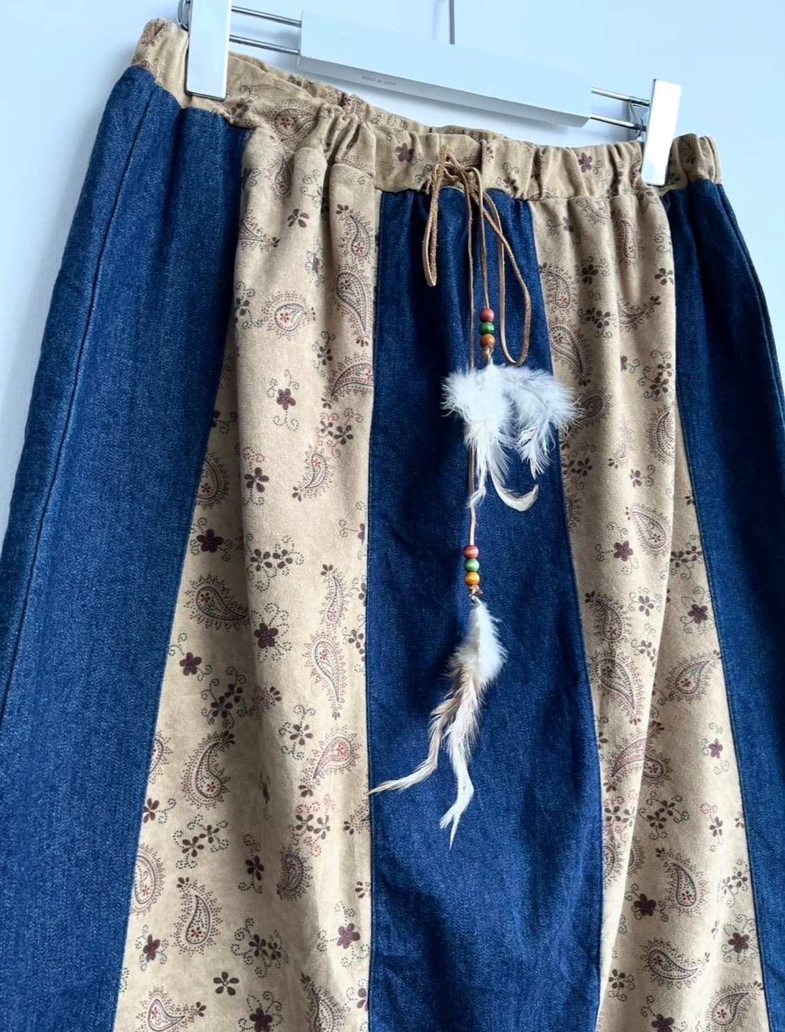 CARENNA 스웨이드 데님 스커트 상품이미지2