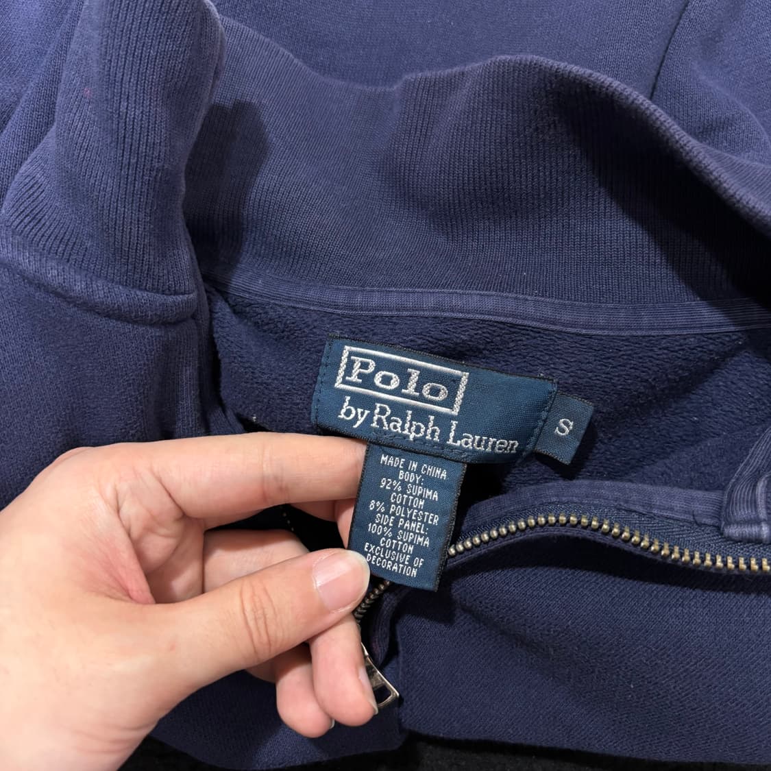 S 95 폴로 랄프로렌 네이비 반집업 하프집업 맨투맨 상품이미지5