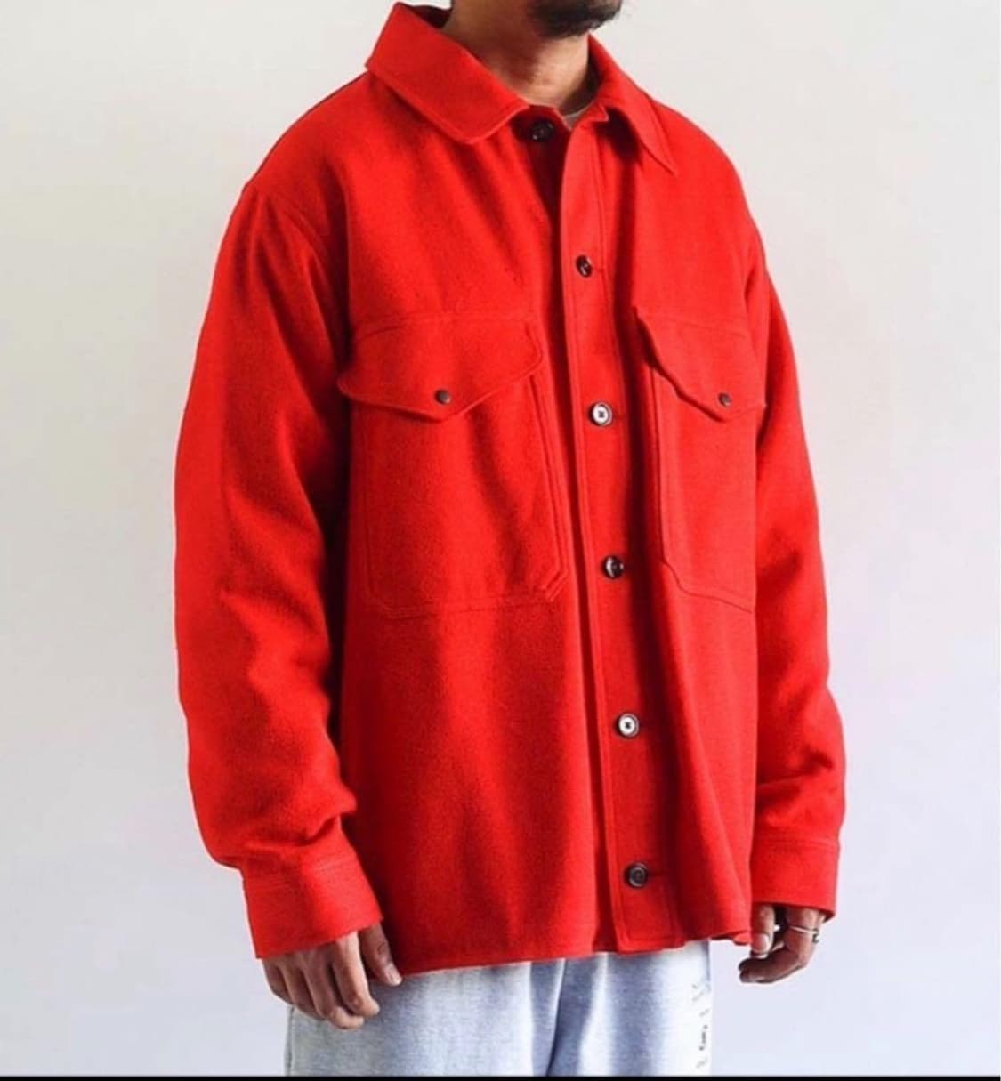 캡틴선샤인 코튼 실크 크루저 자켓 레드 38(103-105)사이즈 상품이미지2