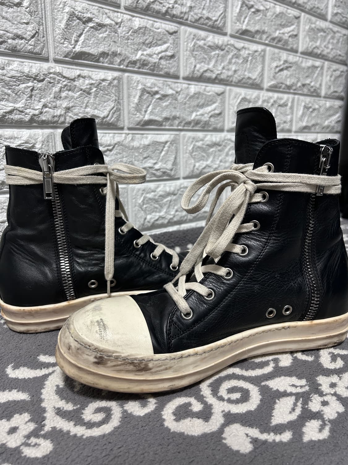 릭오웬스 LPO 레더 하이탑 스니커즈 상품이미지5