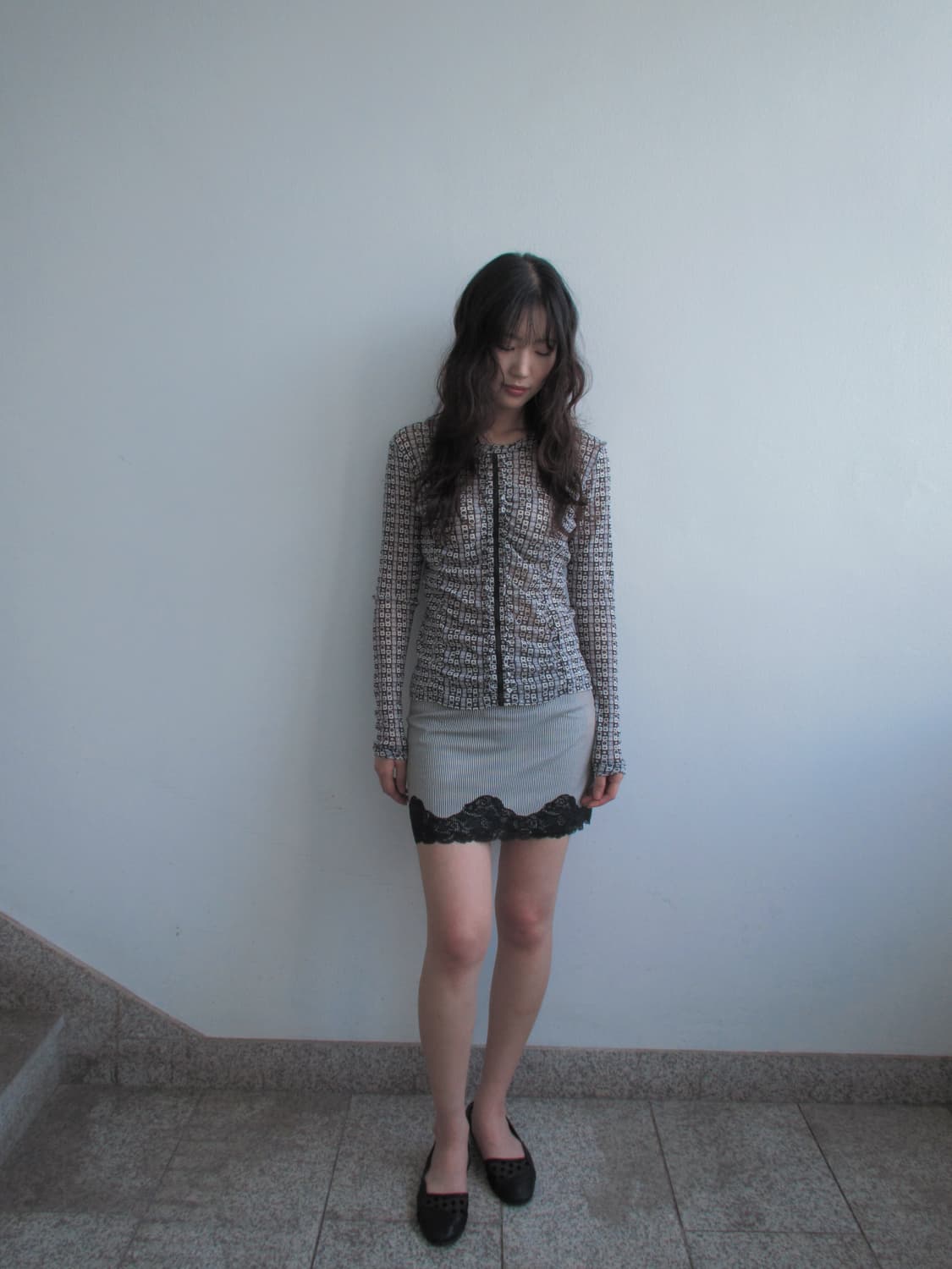 Essentiel by hiroko bis mesh top 상품이미지1