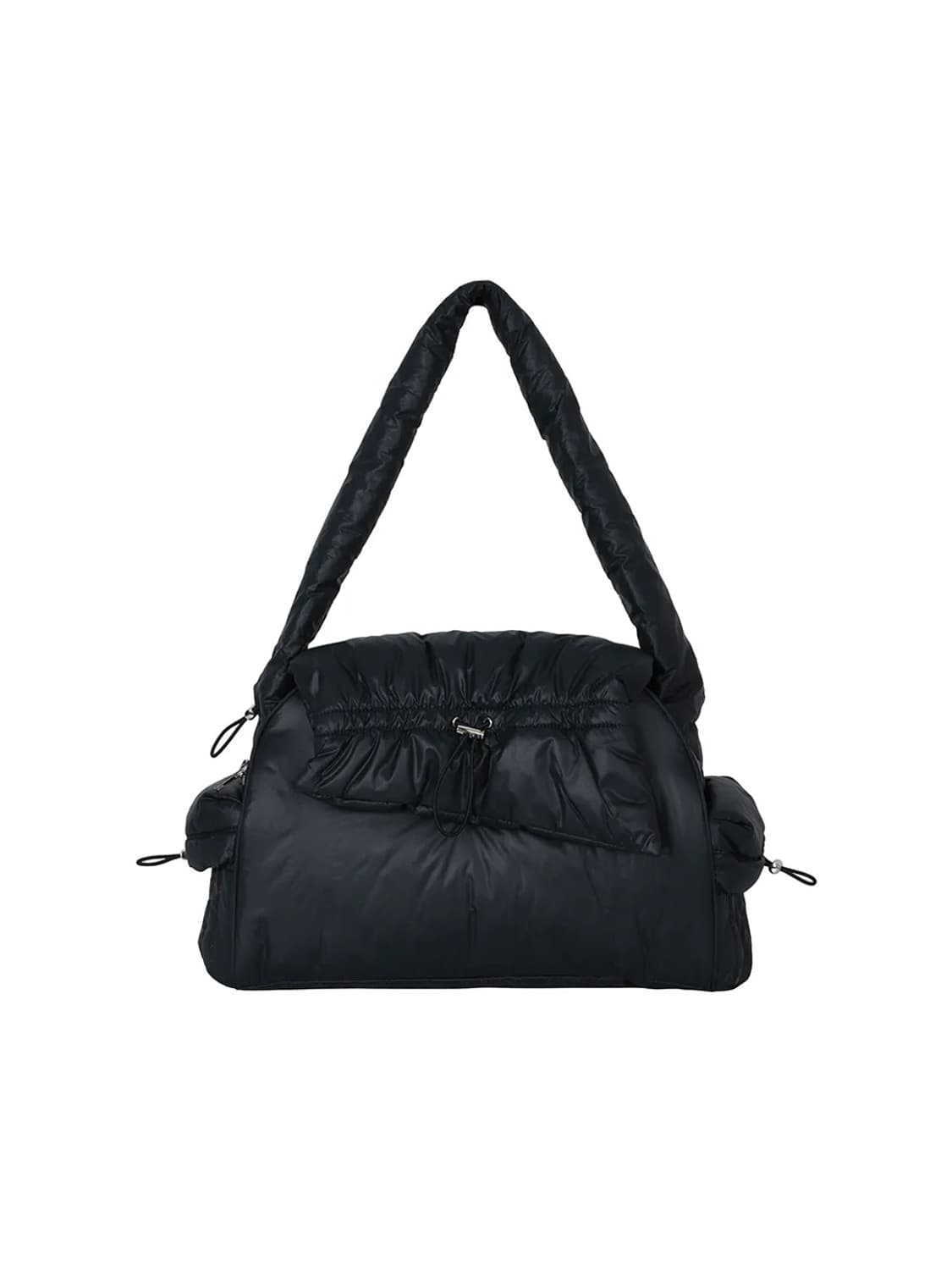 YEEL leey 셔링 숄더 패디드 패딩 백 네이비 상품이미지1