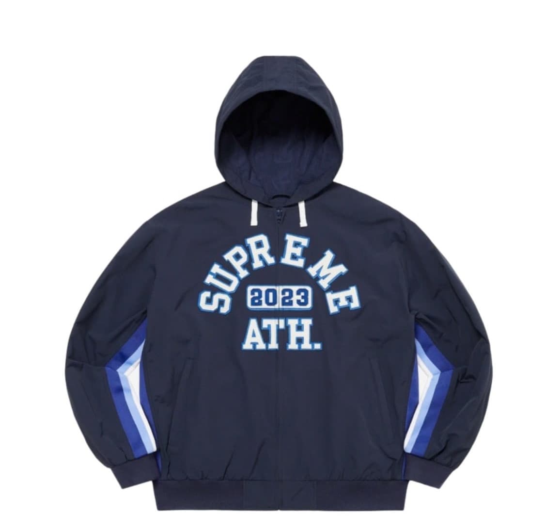 슈프림 아플리케 후드 트랙 자켓 네이비 S 상품이미지1