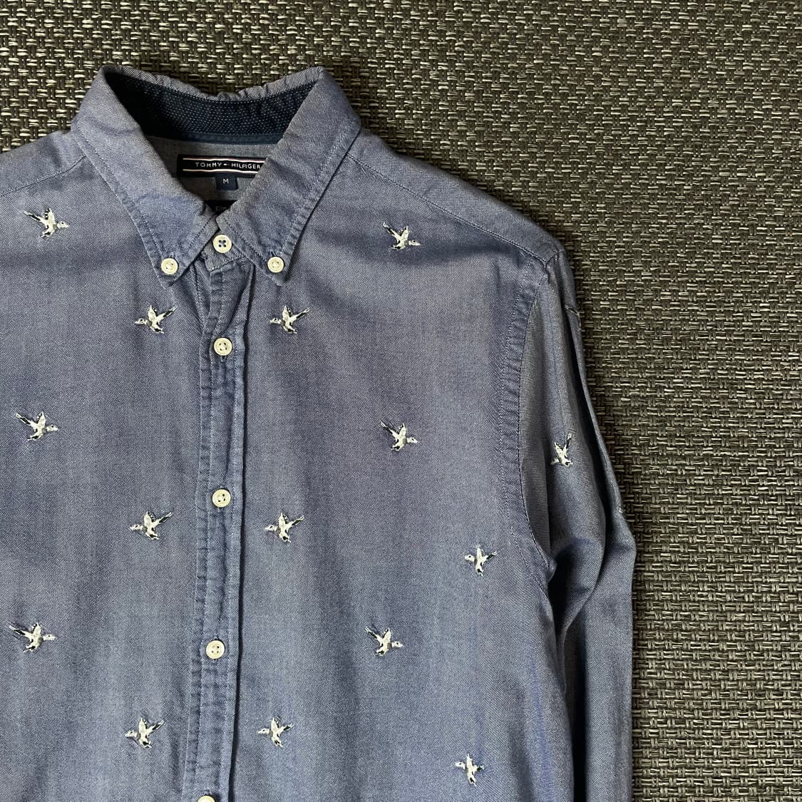타미힐피거 버드 자수 긴팔 셔츠 M 상품이미지3