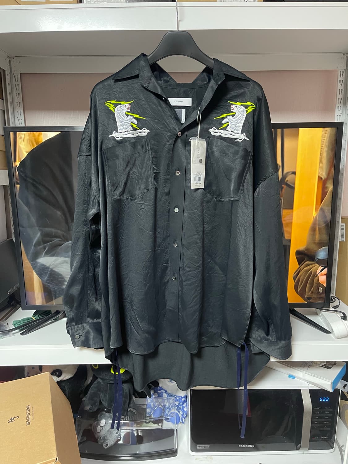 FACETASM 스카 셔츠 블랙 상품이미지1