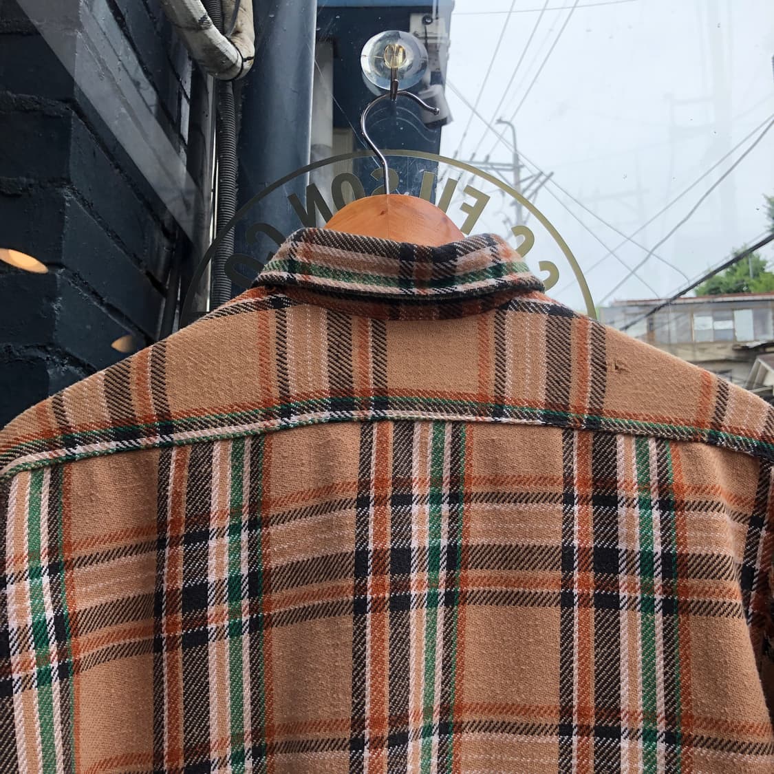 70s Big Mac flannel shirt-M 상품이미지4