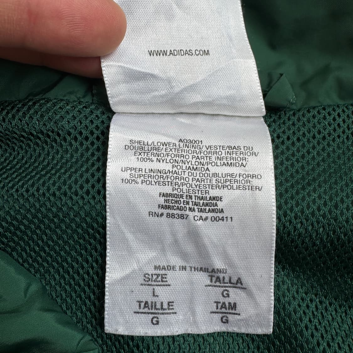아디다스 90s 올드스쿨 바람막이 자켓 그린 상품이미지6