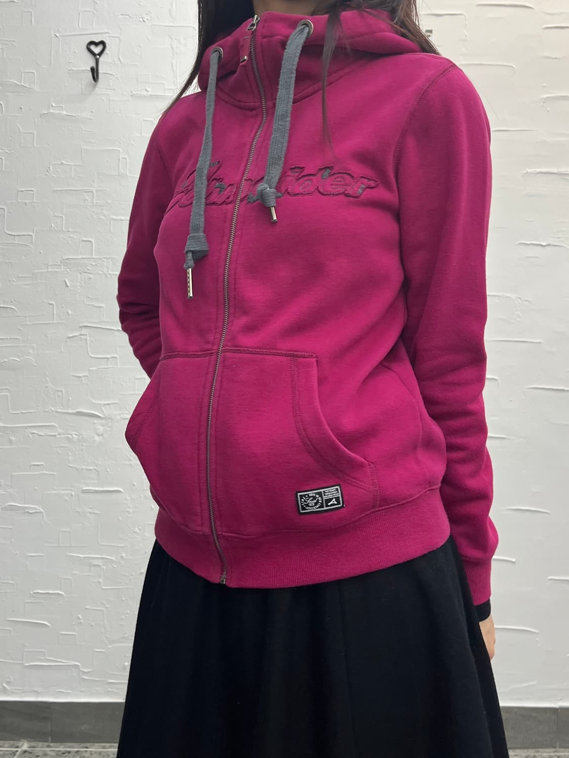 기모) plum zip-up hoodiel 상품이미지2