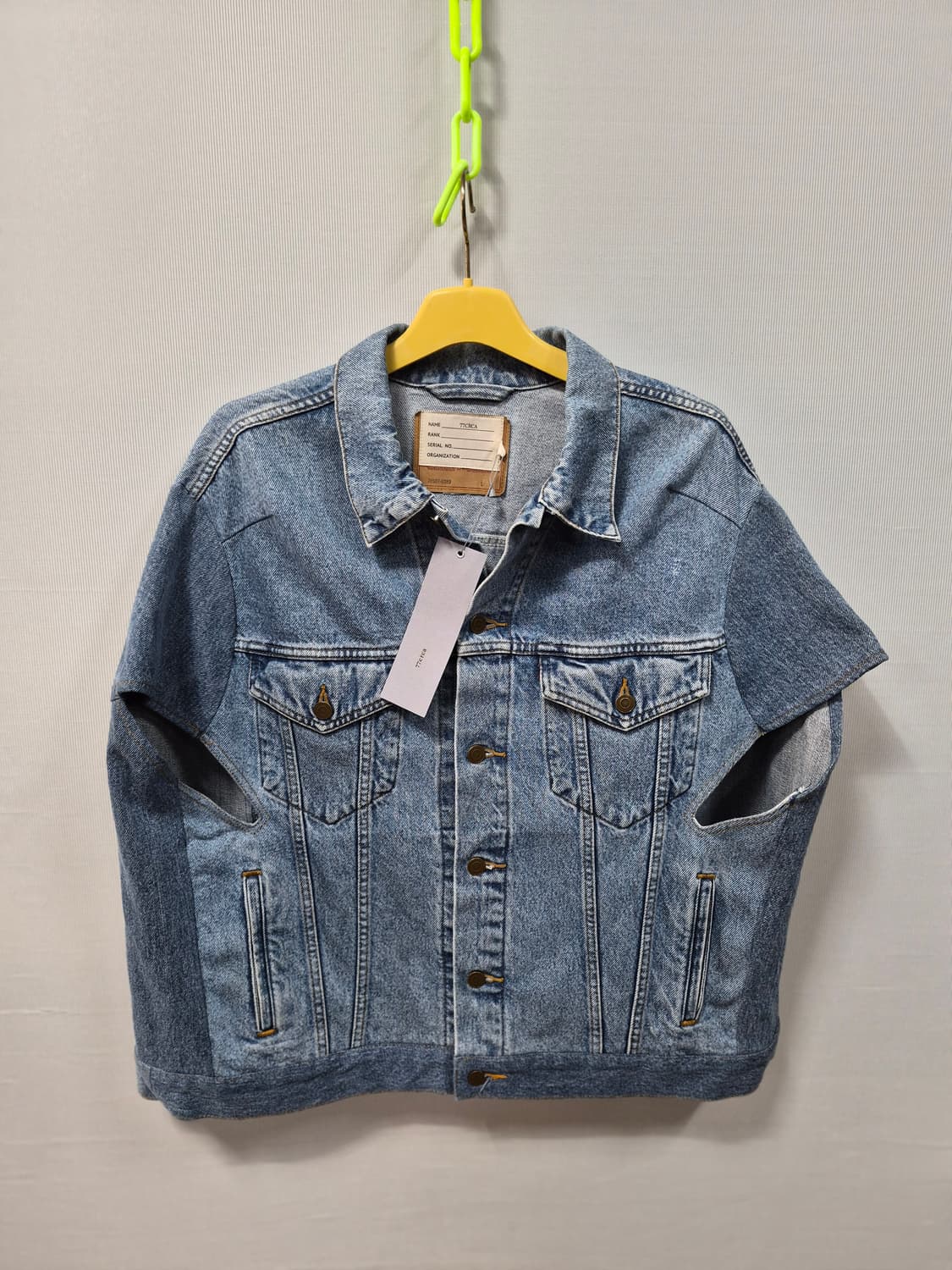 새상품 77CIRCA 나나서카 데님 베스트 청자켓 L 상품이미지1