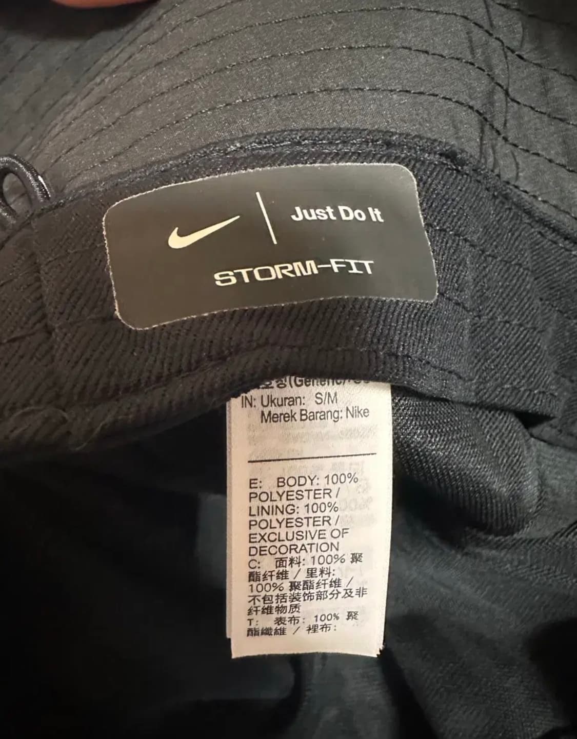 나이키 x 스투시 NRG플리스 스톰핏 버킷햇 블랙 상품이미지3