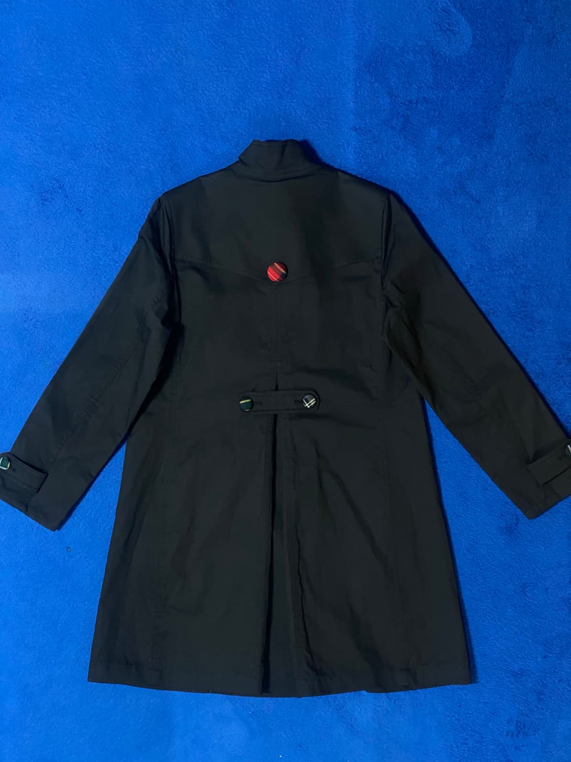 Hazzys 헤지스 람단 투하미 콜라보 체크 버튼 블랙 트렌치 코트 상품이미지7