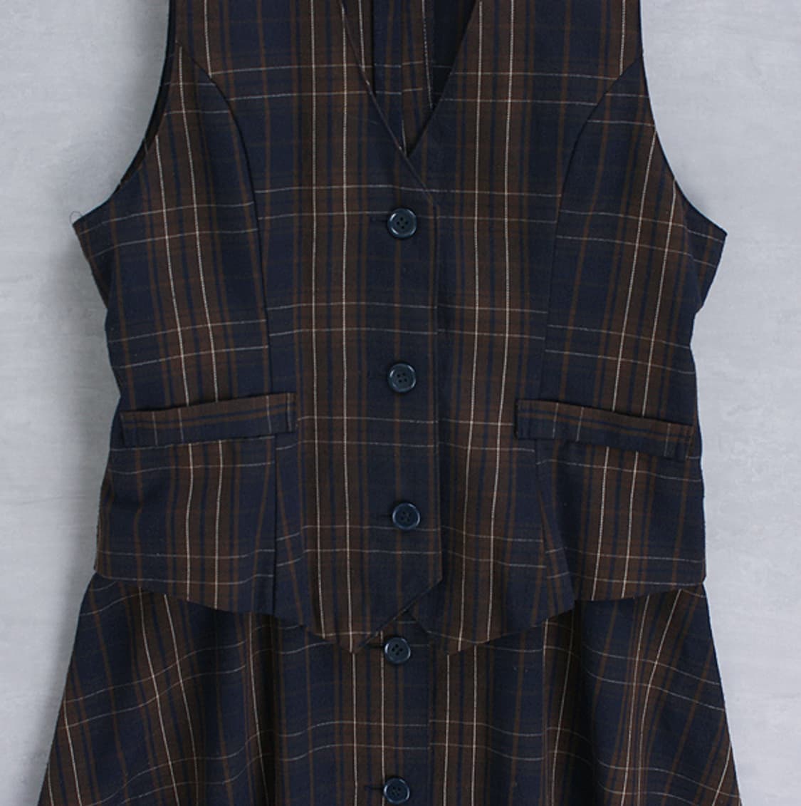 CAPRI _ check vest ops _S4397 상품이미지2