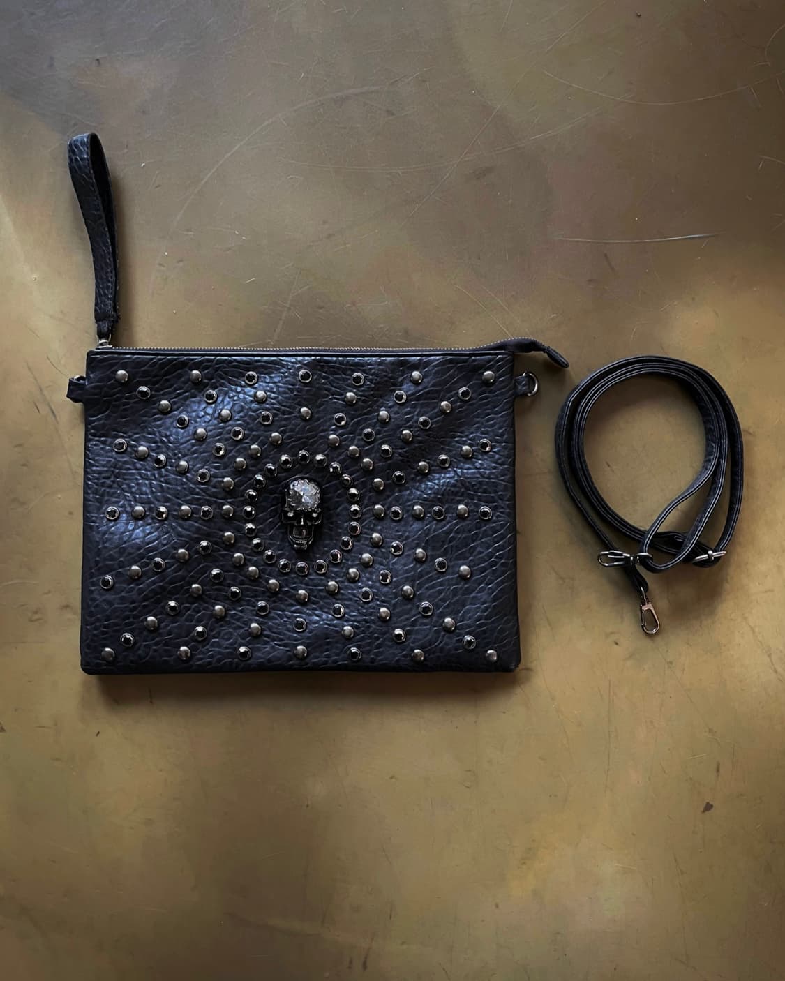 Marc O'Polo Studs Skull Trim Leather Bag 상품이미지2