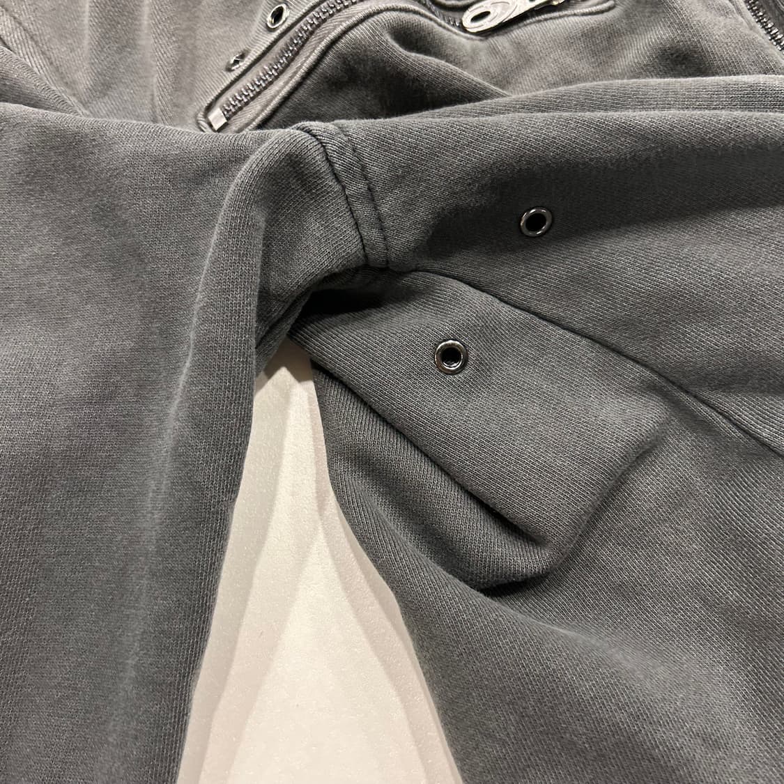 [M] 트래블 디테일 피그먼트 지퍼 스웻 집업 자켓 A454 상품이미지7