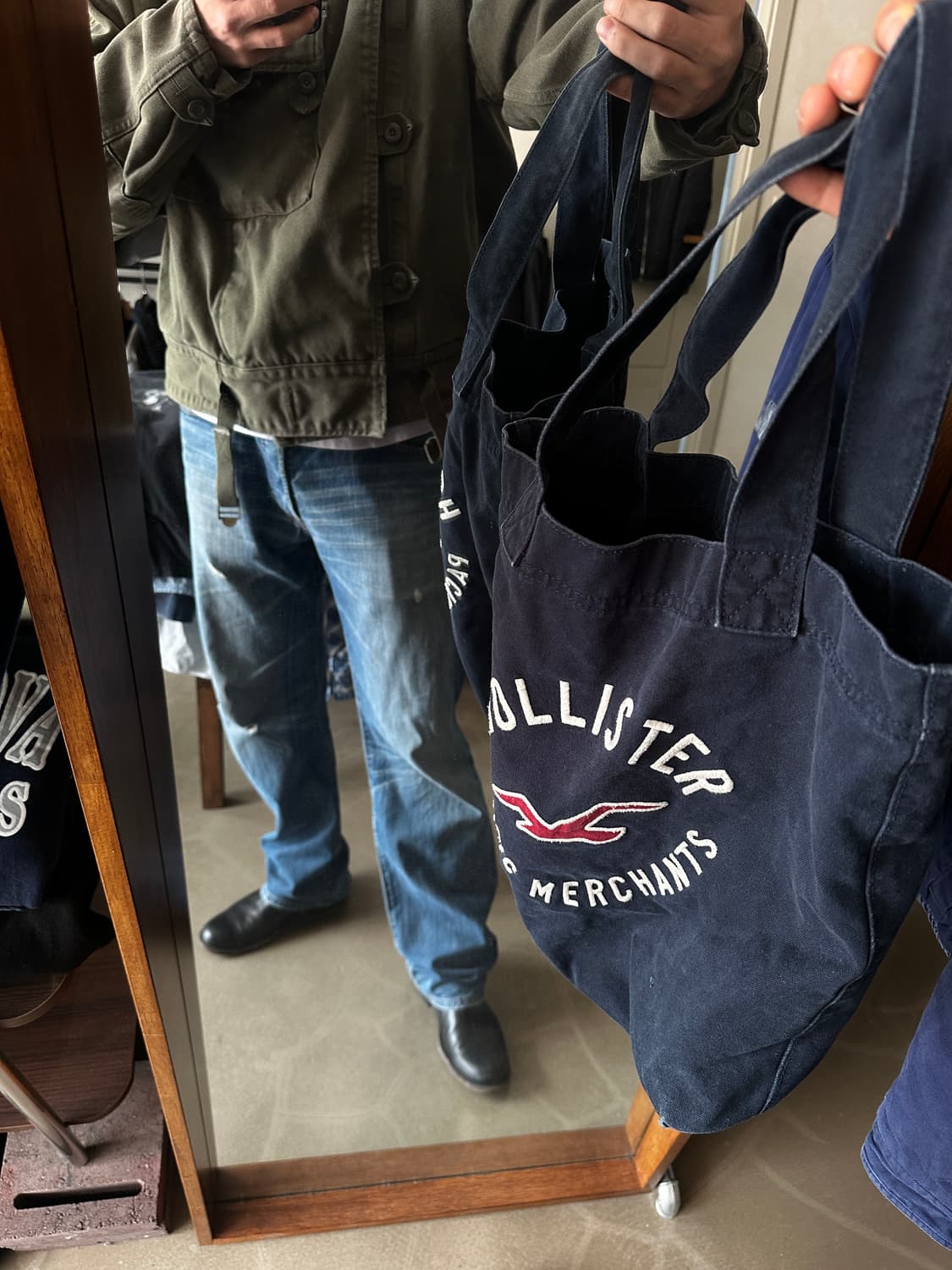 홀리스터 로고 캔버스 토트백 상품이미지6