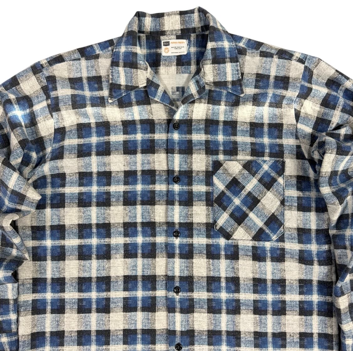 빈티지 70s Sears Plaid Flannel Shirt 시어스 셔츠 상품이미지4