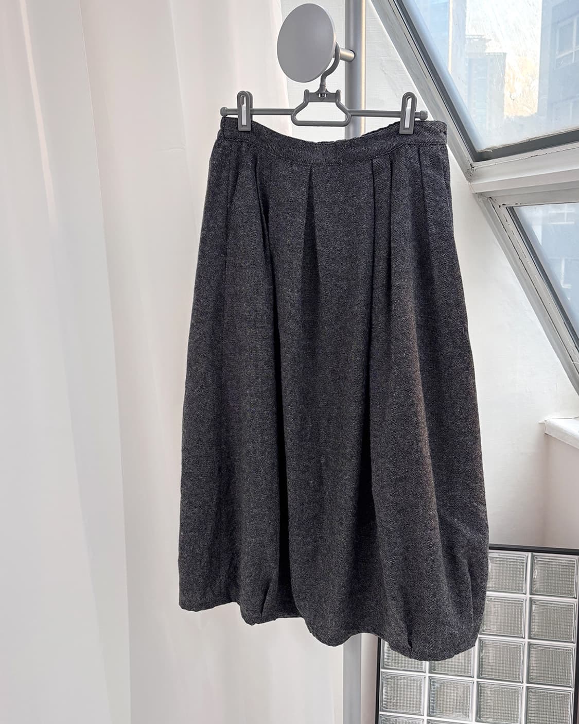 muji balloon tuck wool skirt 상품이미지1