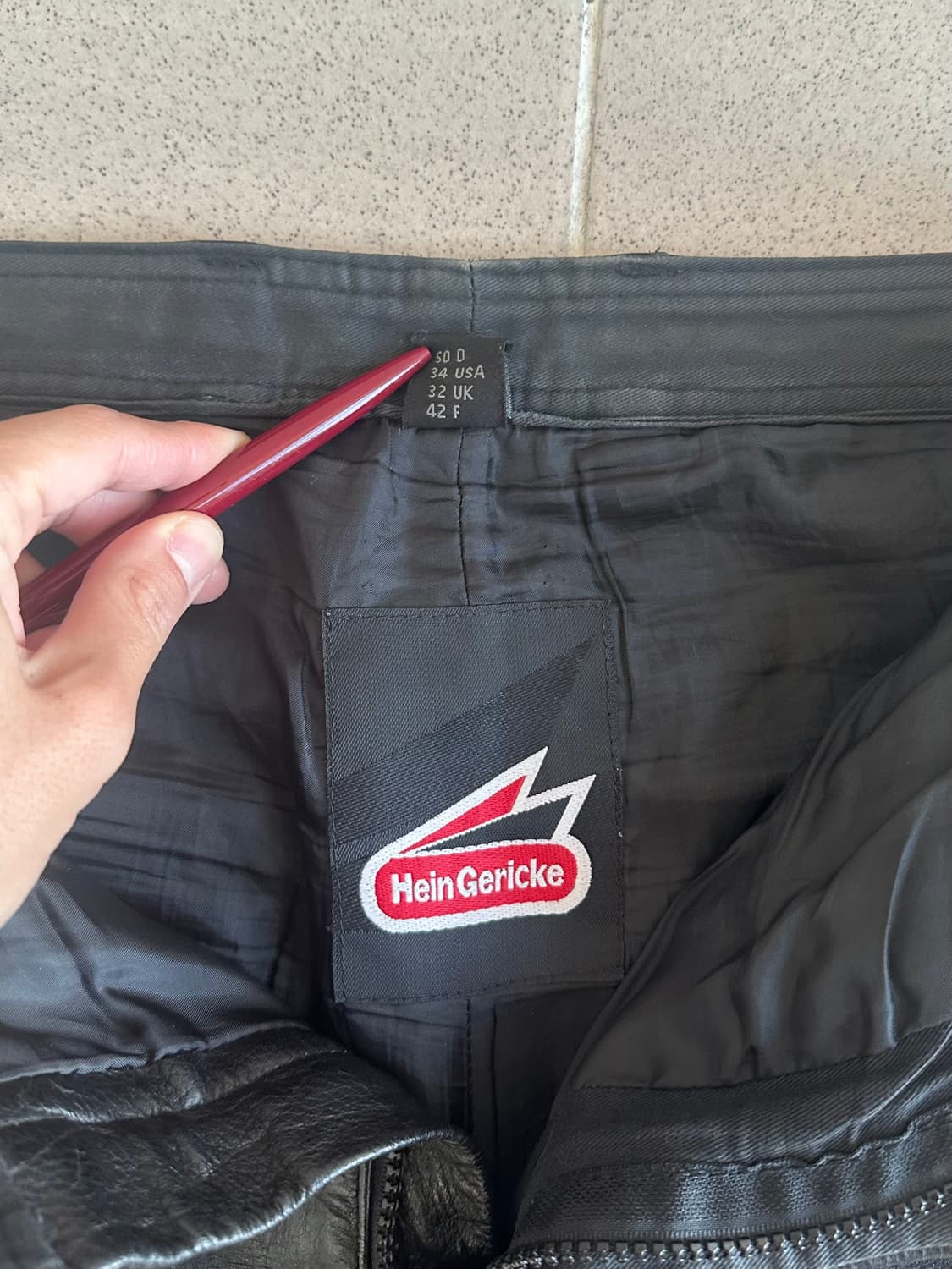 빈티지 레이스업 레더 팬츠 블랙 상품이미지8