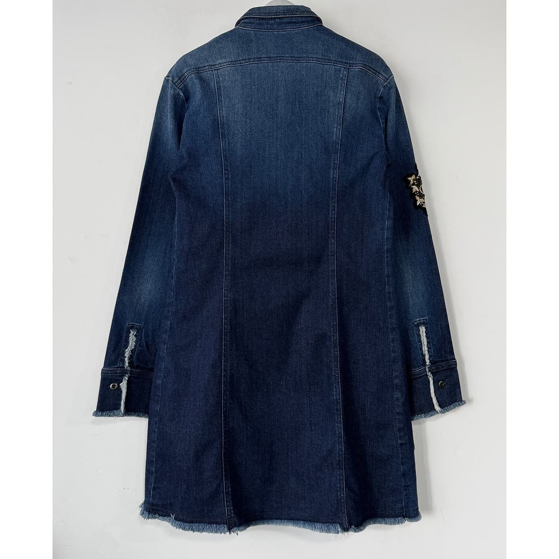 Mr & Mrs 자수패치 데님 셔츠 원피스 상품이미지7