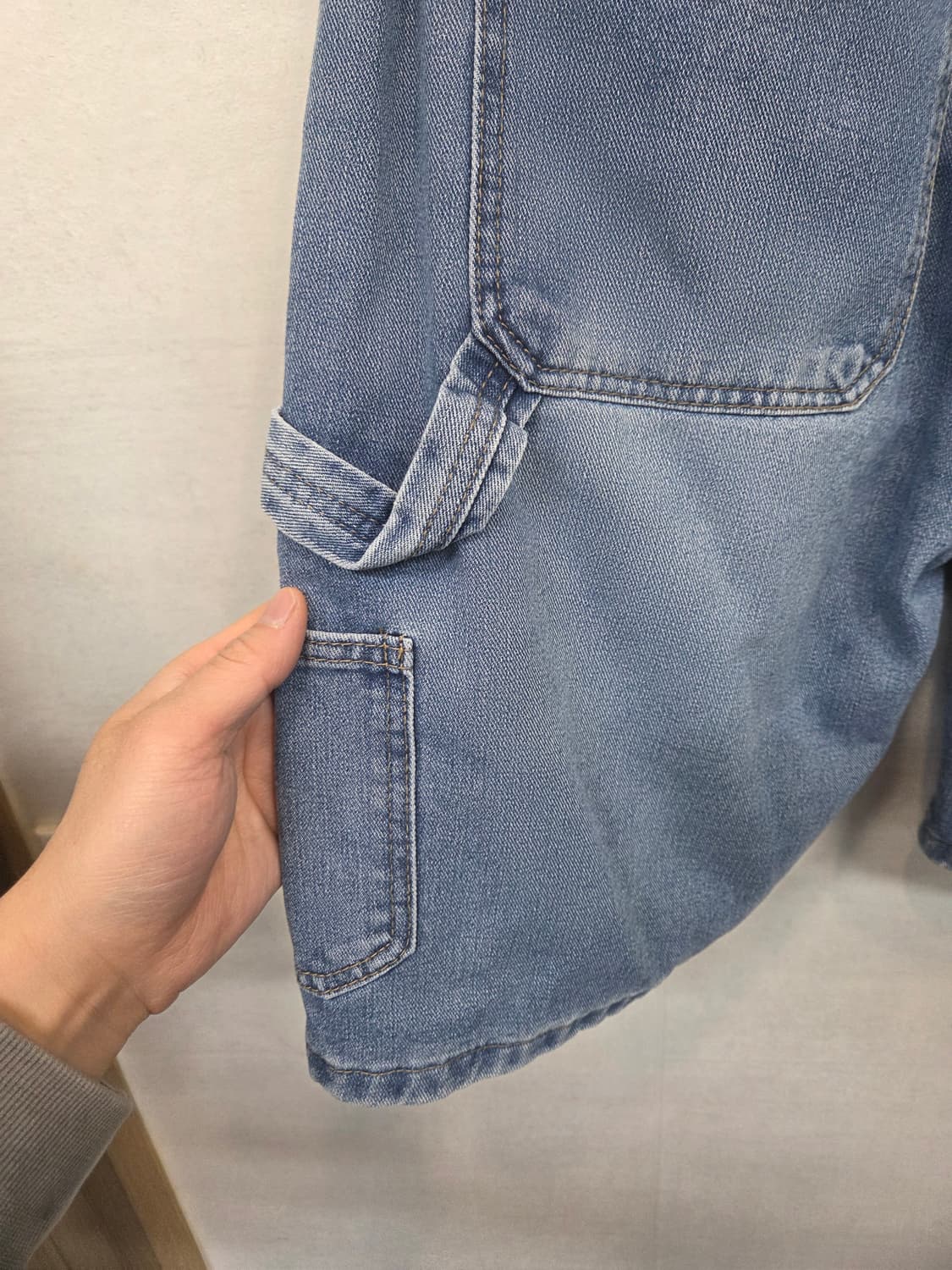 더블제이디 카펜터 데님반바지 L 대략 31 32  상품이미지3