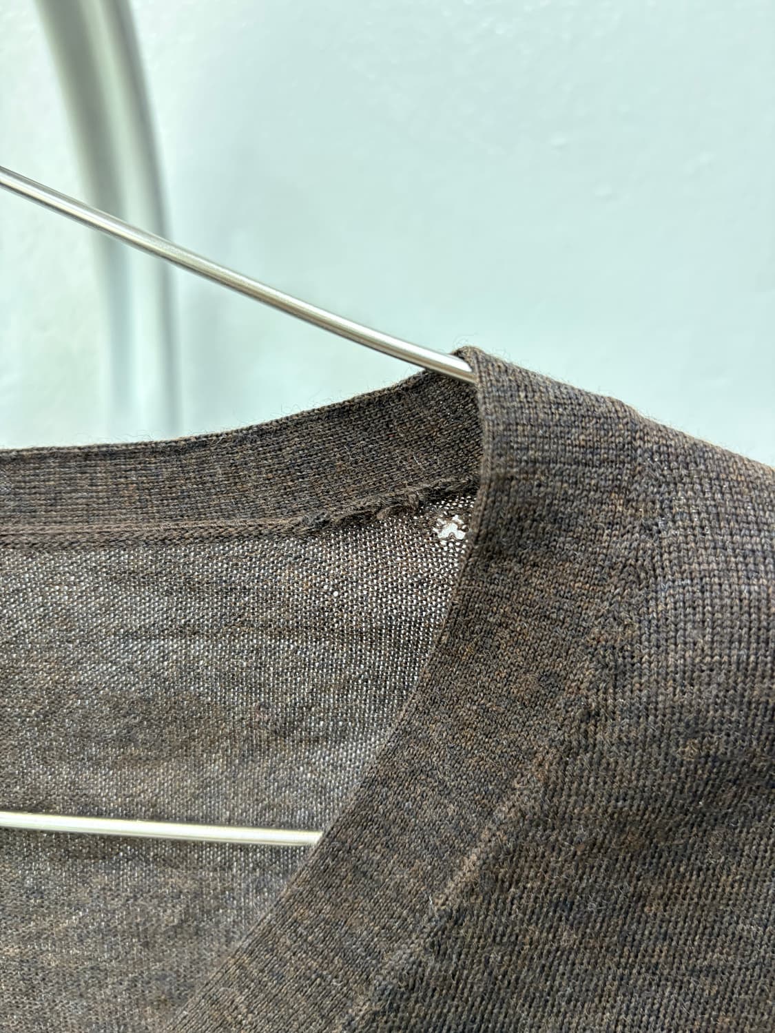 브이넥 브라운 가디건 상품이미지5