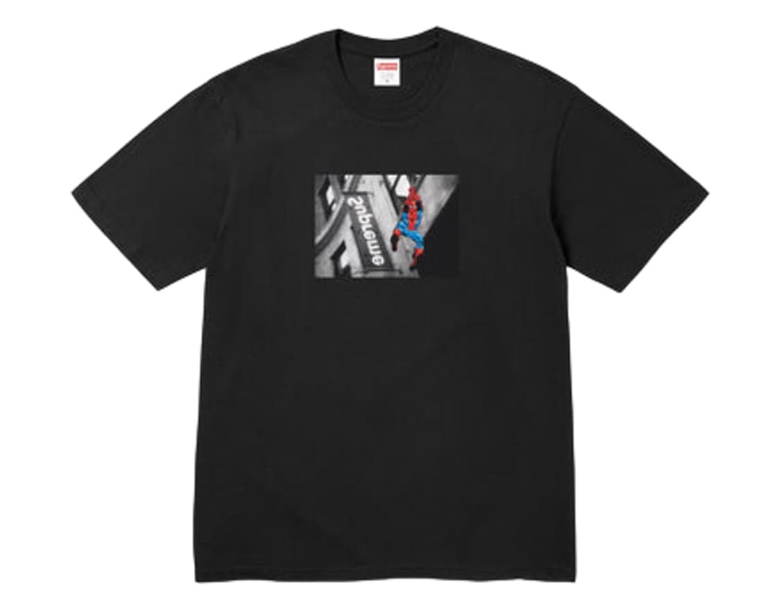 슈프림 x 스파이더맨 티셔츠 블랙 - 26SS 상품이미지1