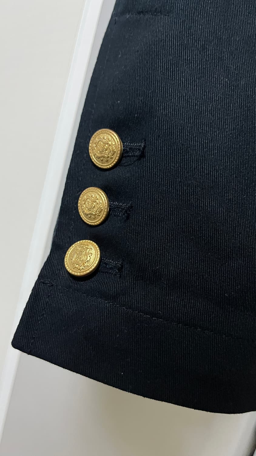 부기홀리데이 금장 코튼 블레이저 자켓 네이비 상품이미지3