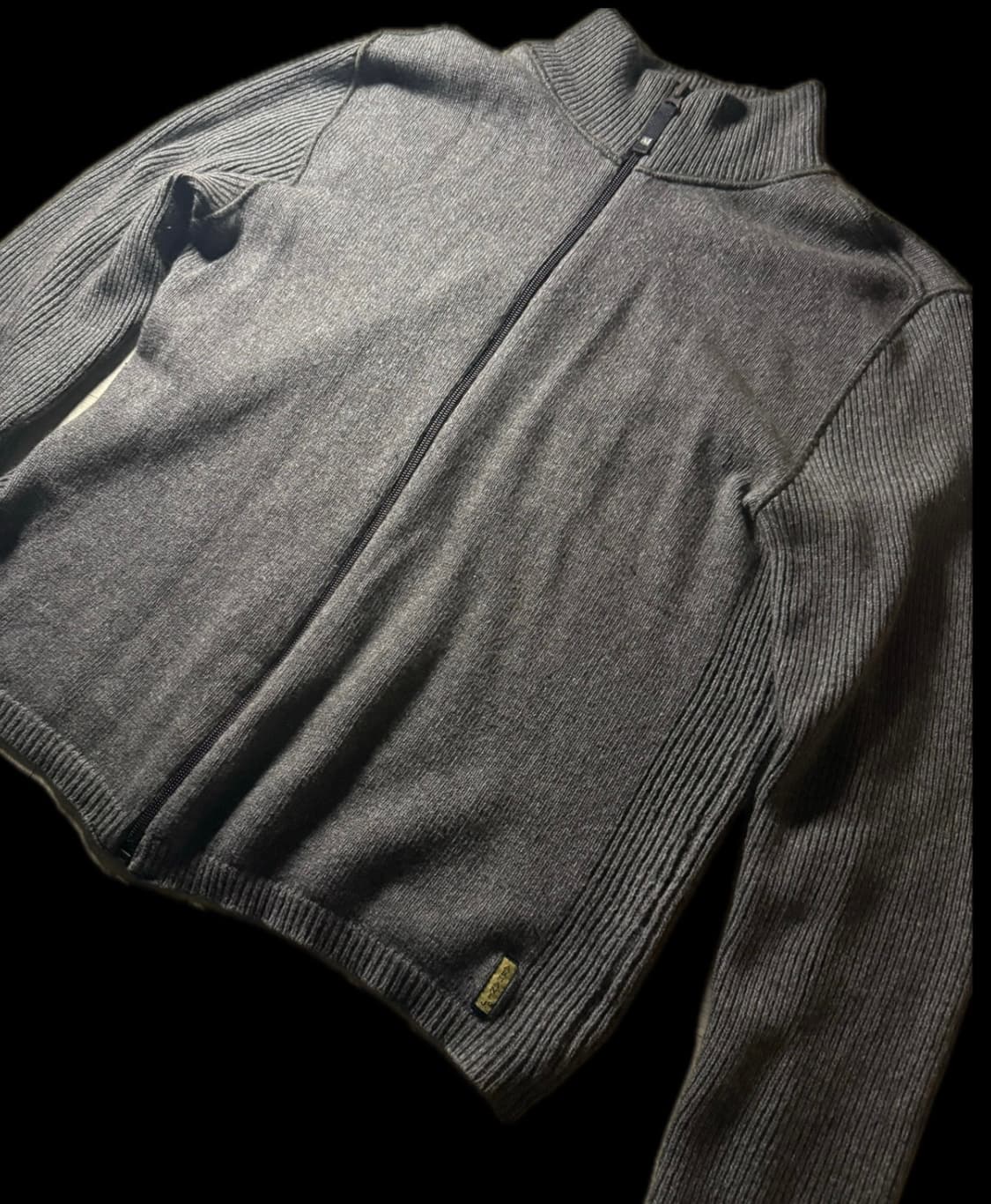 Armani jeans 2001 rib knit zip 상품이미지1