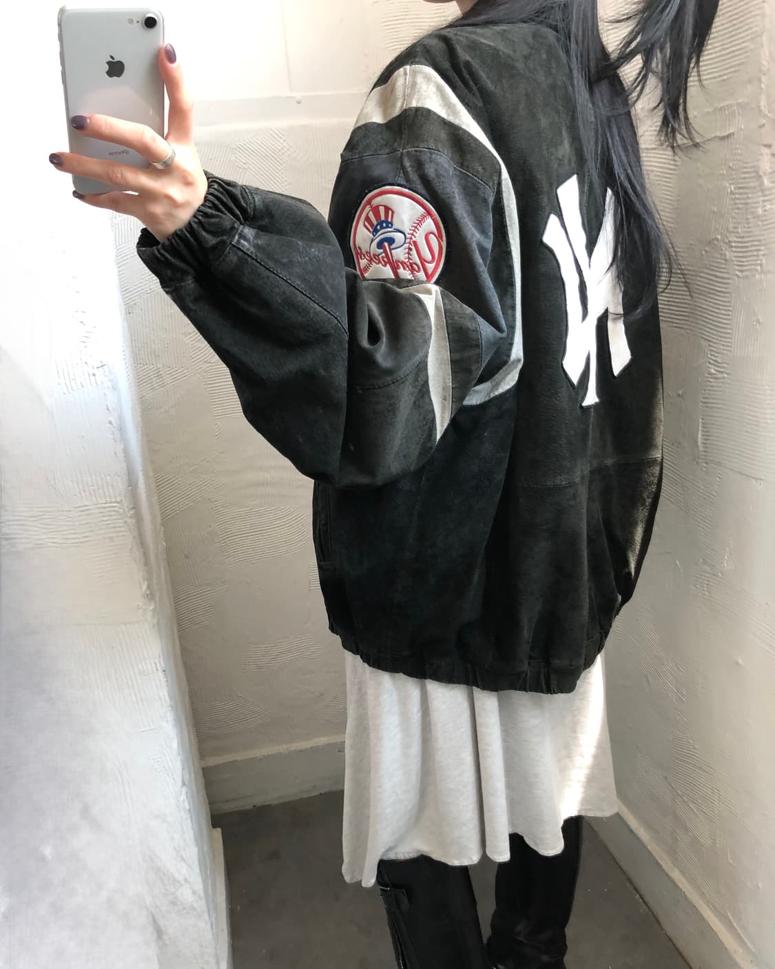 90’s Yankees 뉴욕양키즈 스웨이드 자켓 상품이미지1