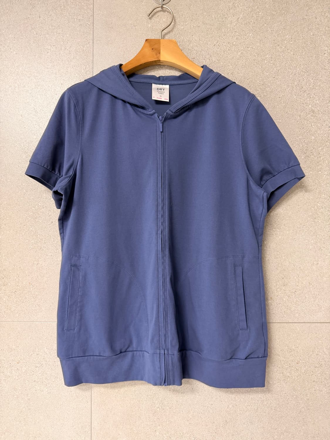 유니클로 DRY 반팔 후드 집업 XL 여성 운동복 모리룩 상품이미지1