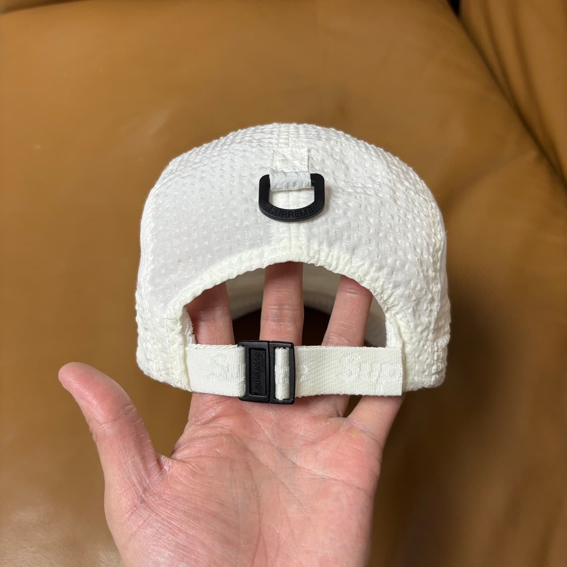 슈프림 캠프캡 모자 박스로고 시어서커 메쉬 화이트 상품이미지7