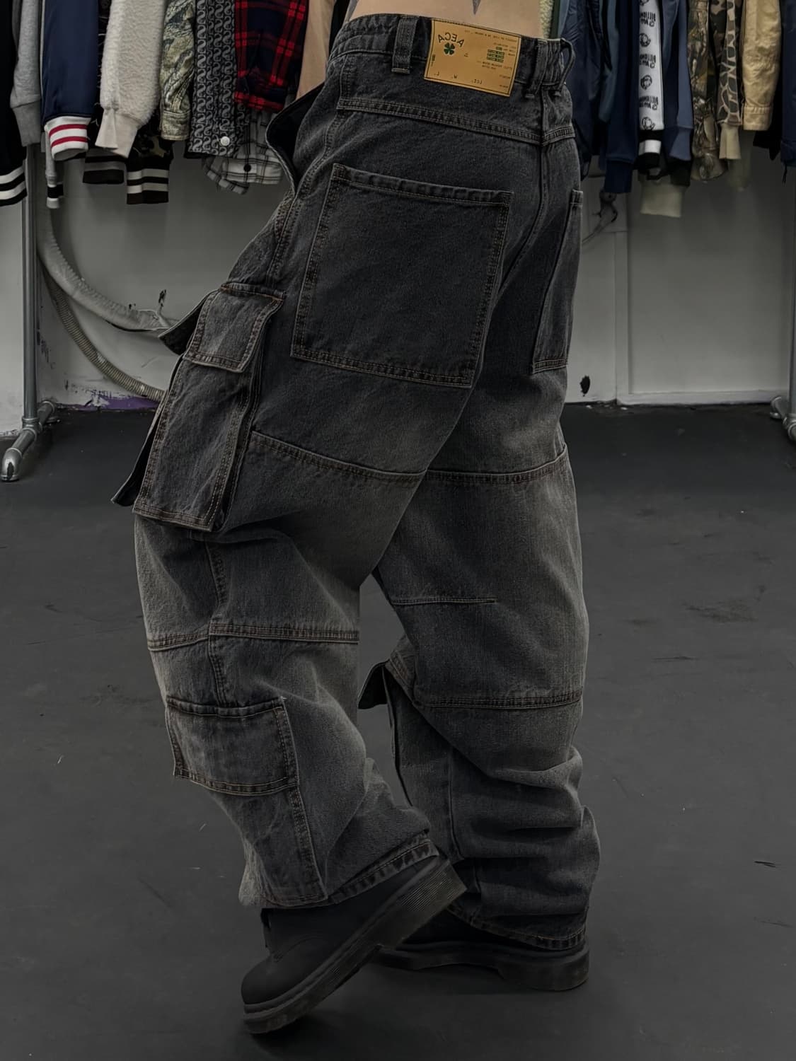 그런지 멀티포켓 데님 카고팬츠 상품이미지4