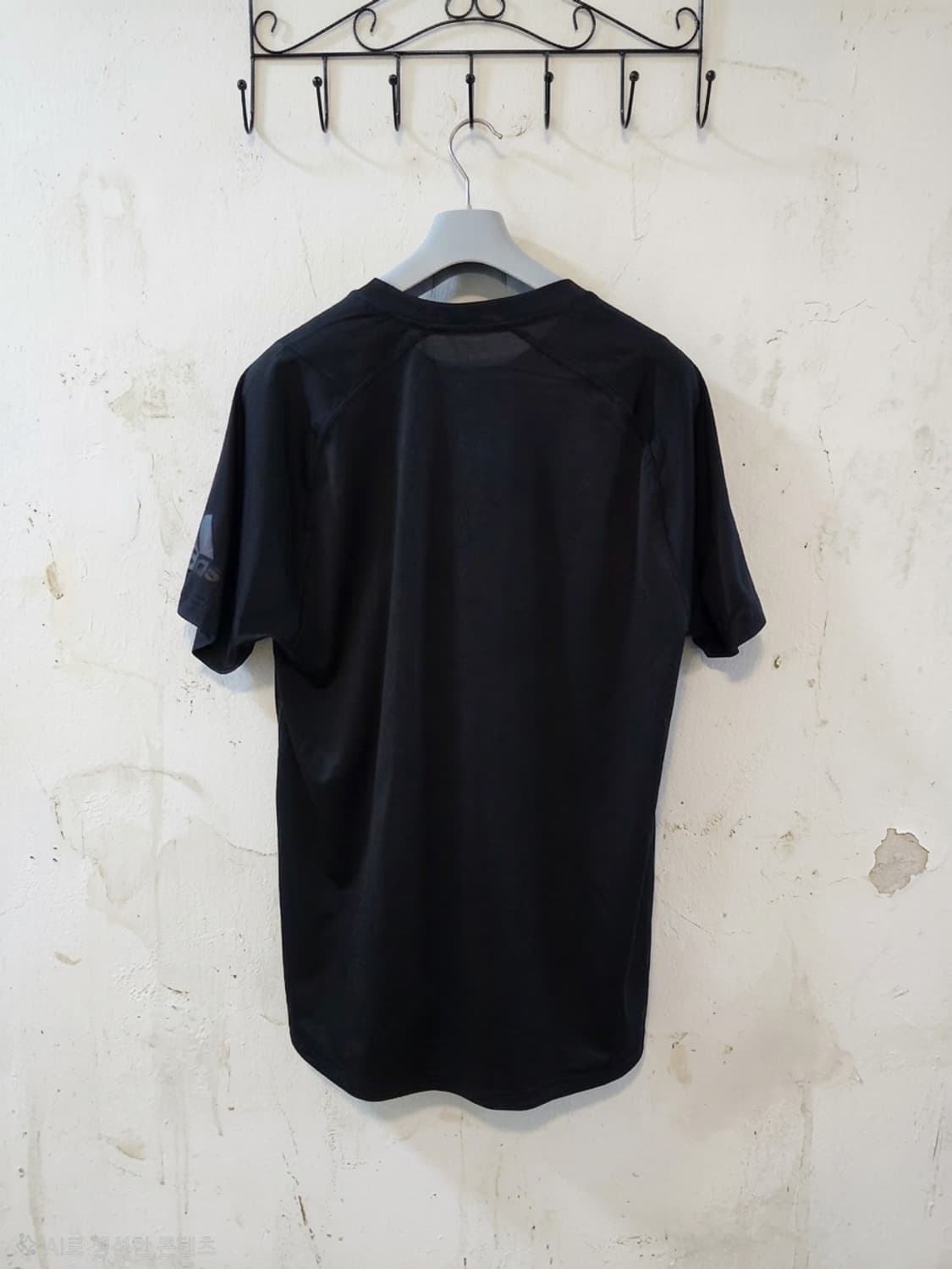 아디다스 블랙 반팔 티셔츠 로고 포인트 2XL 상품이미지2