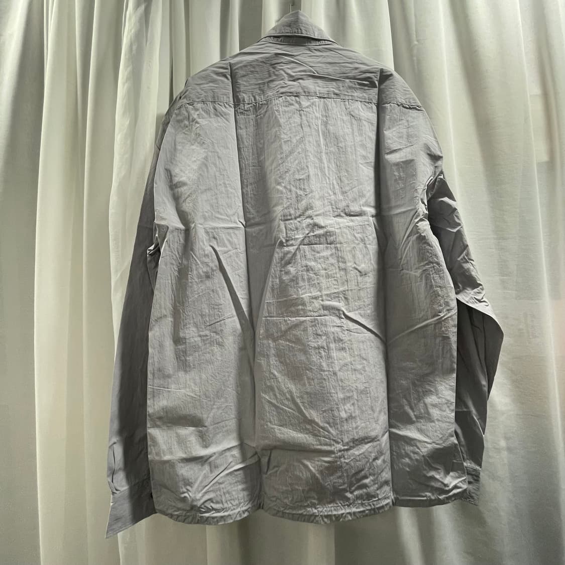 언어펙티드/ 드로스트링 오버사이즈 셔츠 세이지블루/ L 상품이미지3