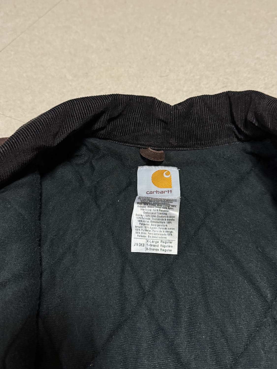 소매상태좋음)칼하트 j14 산타페 싼타페 00‘s 자켓 dkb 다크브라운 상품이미지5