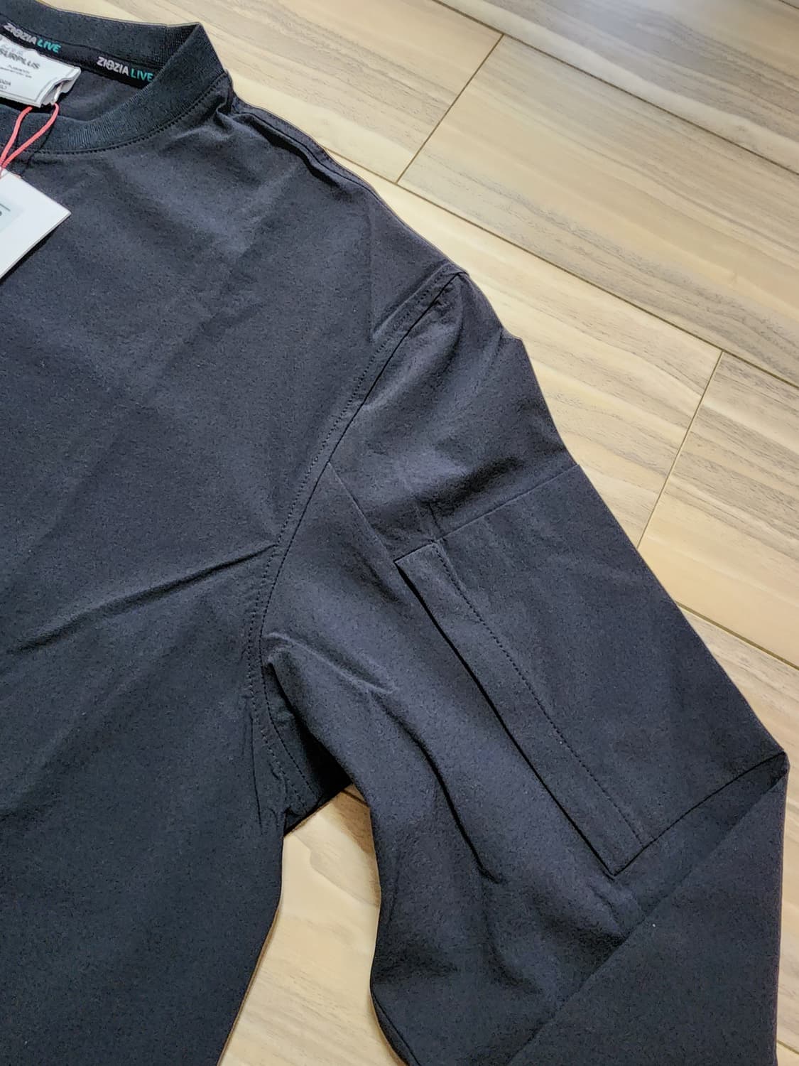 지오지아우븐바람막이맨투맨셔츠105블랙 상품이미지8