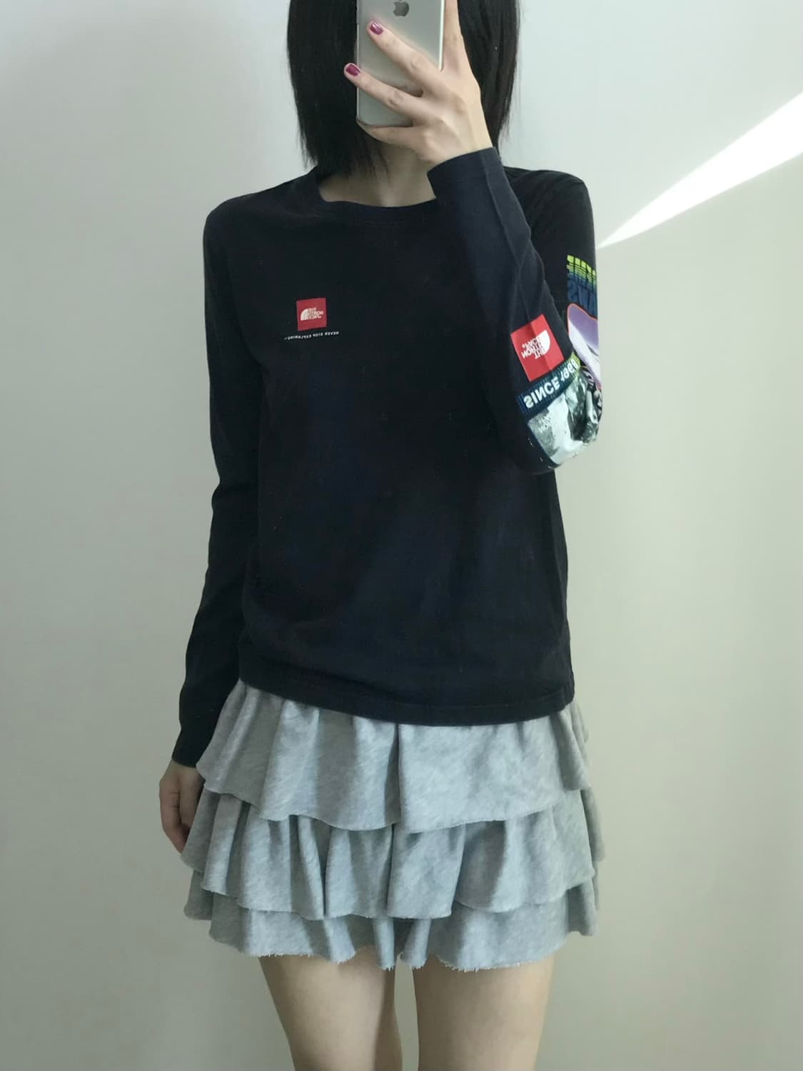 노스페이스 프린팅 롱슬리브 티셔츠 상품이미지1