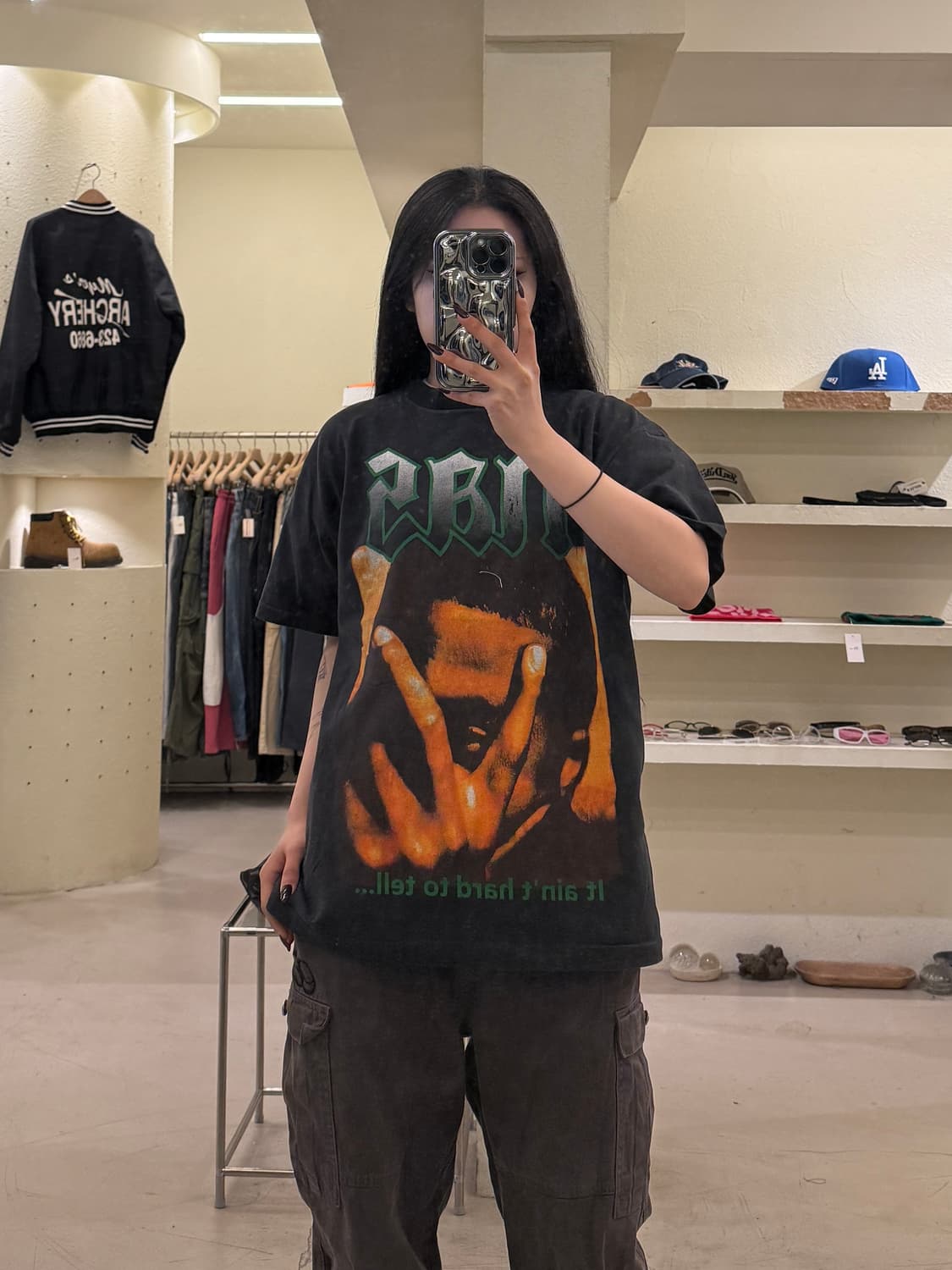 빈티지 나스 앨범 그래픽 반팔 티셔츠 U1301 상품이미지1