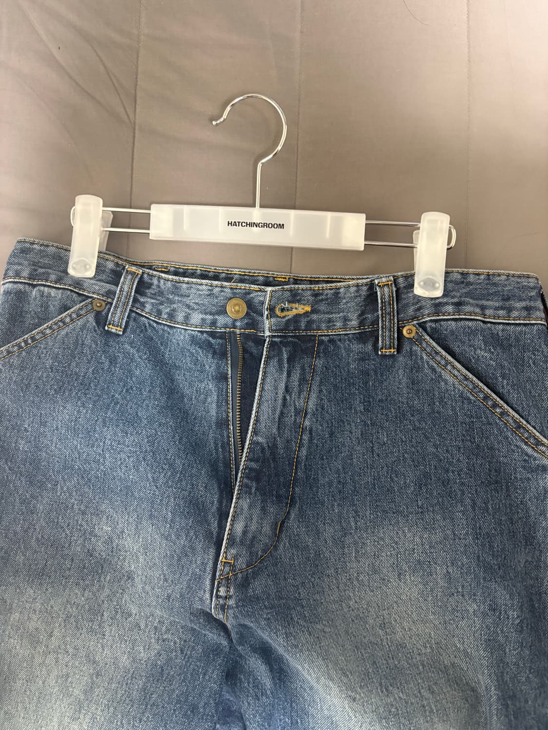 해칭룸 커브드진 워시드 블루 4사이즈 상품이미지3