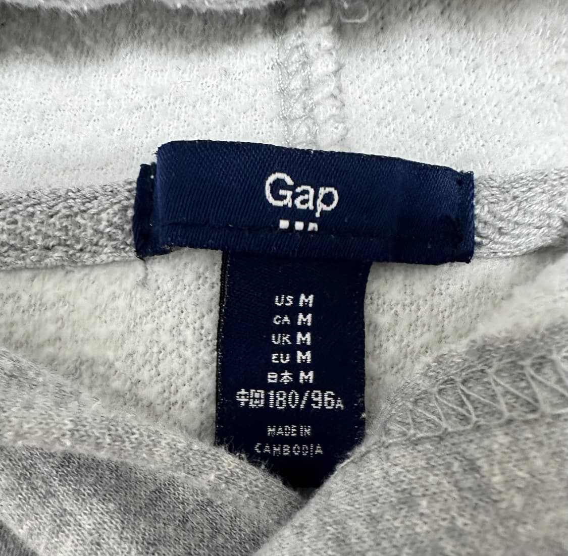 GAP 갭 빅로고 회색 후드티 상품이미지3