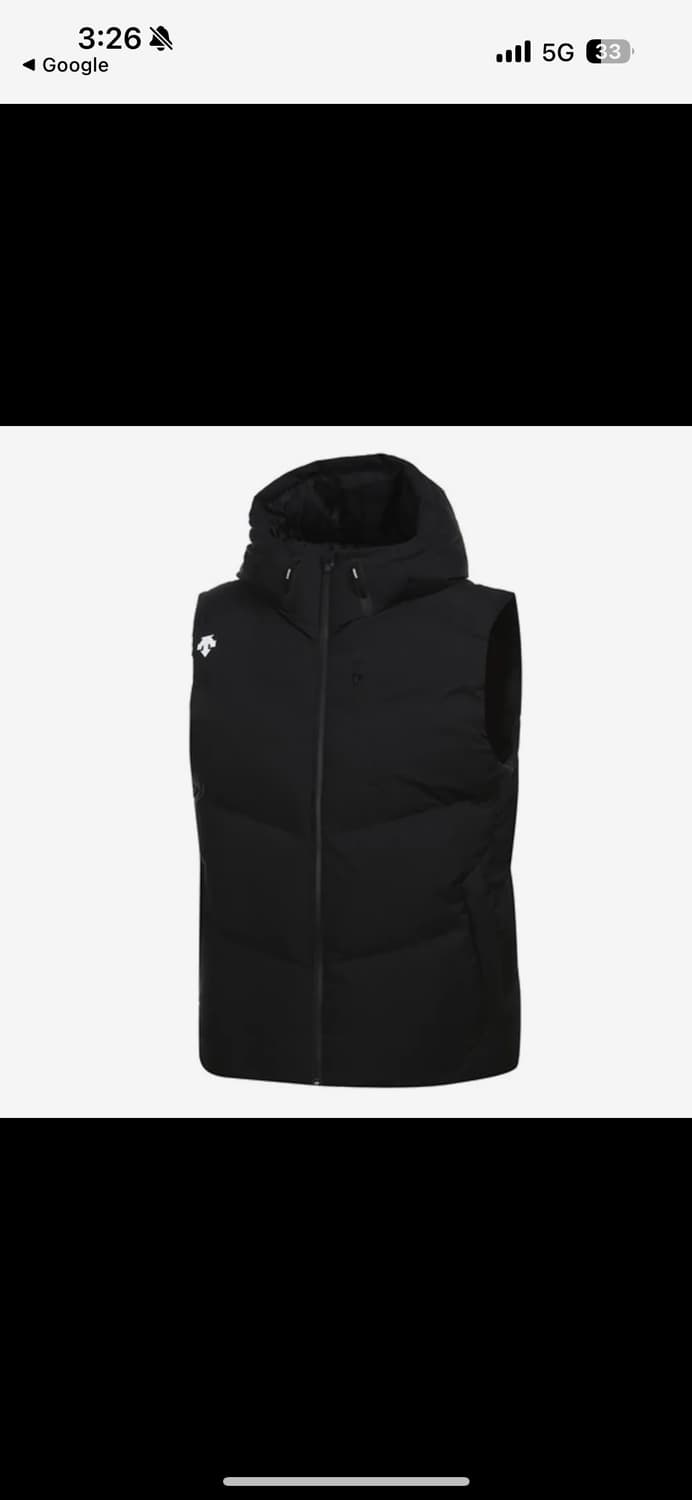 데상트 후드 조끼패딩 상품이미지1