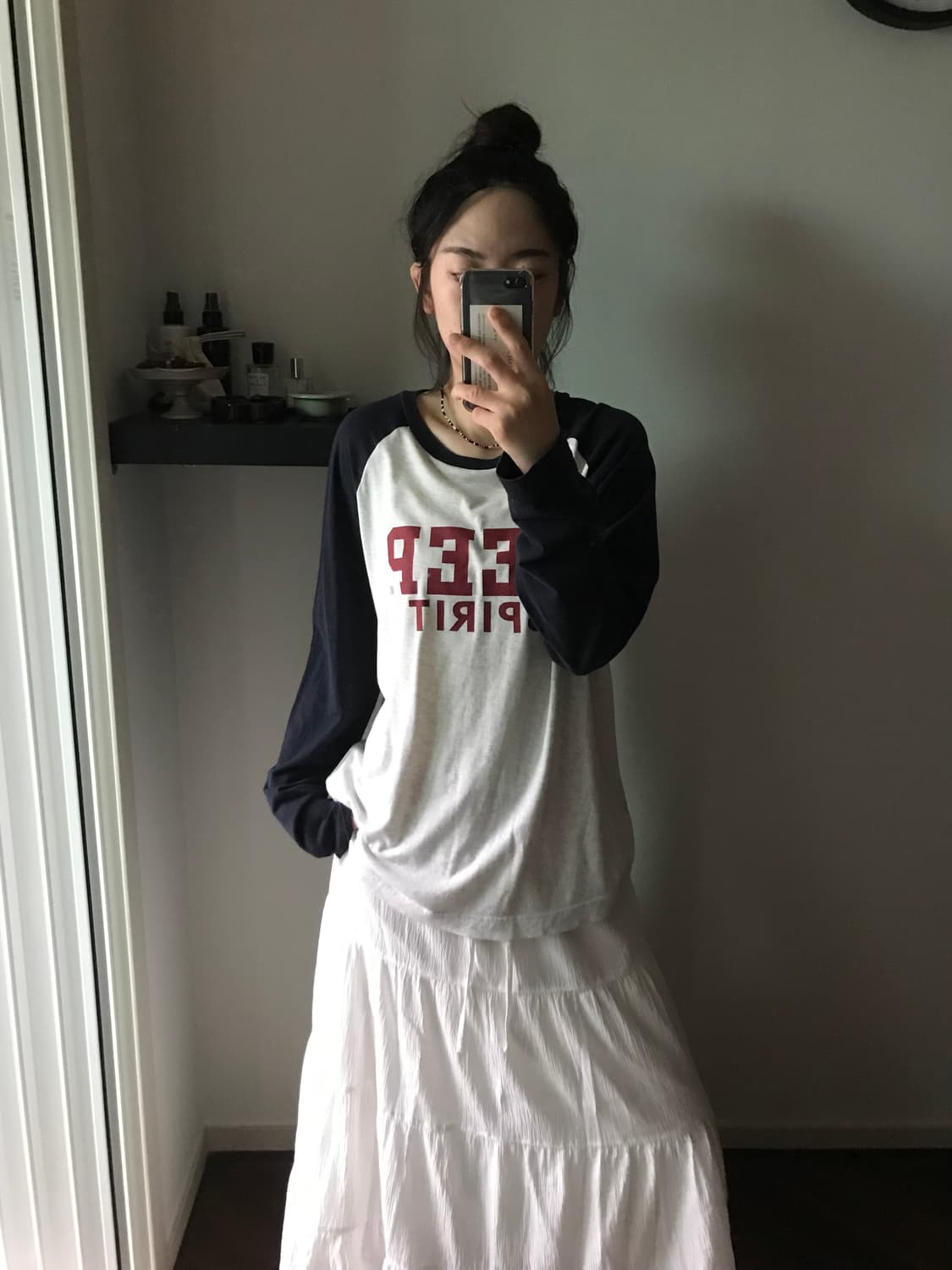 지프 중앙 프린팅 나그랑 긴팔 슬리브티 상품이미지2