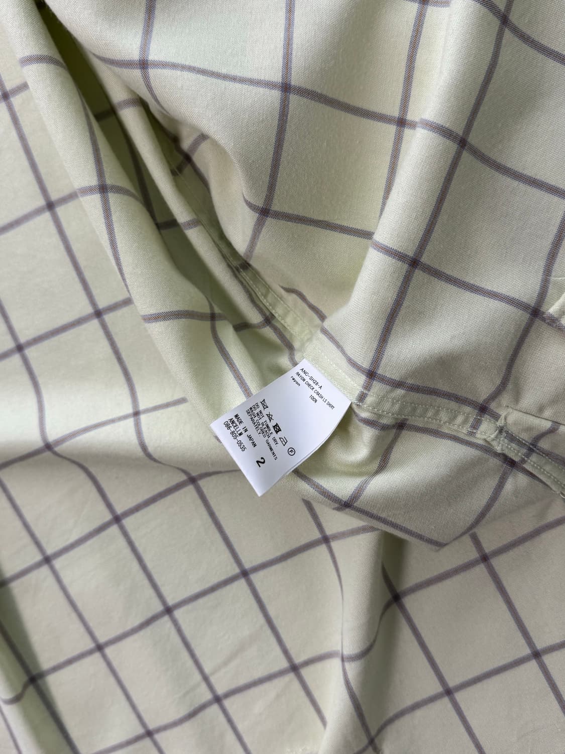 안셀름 Ancellm RAYON CHECK CRASH LS SHIRT 상품이미지9