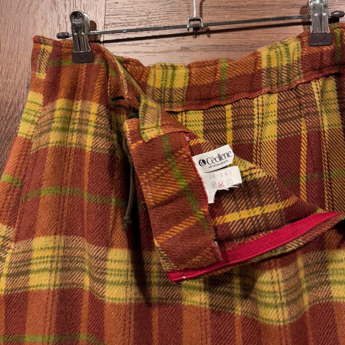 일본 빈티지 아일렛 체크 겨울 미니 스커트 상품이미지5