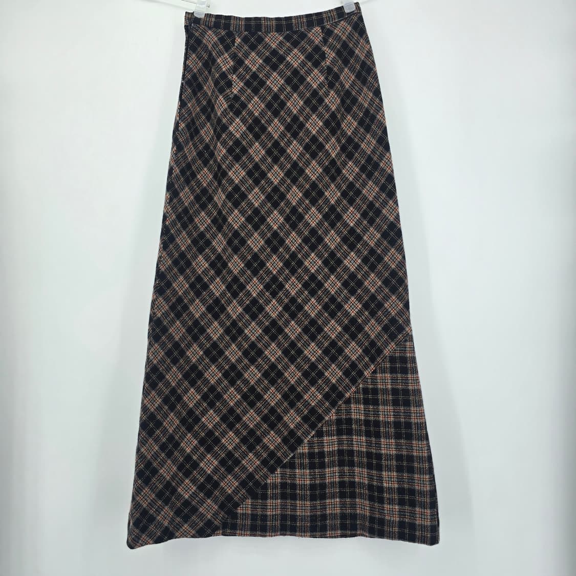 일본빈티지 체크 롱롱 스커트 25" 상품이미지7