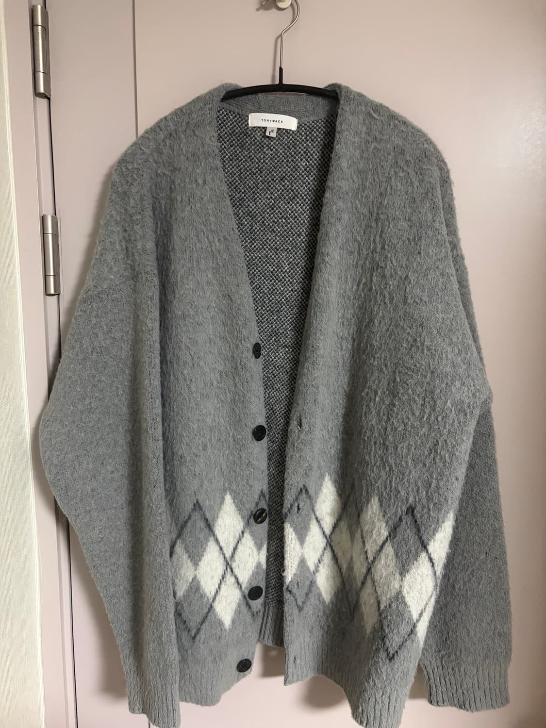 토니웩 아가일 가디건 2사이즈 상품이미지1