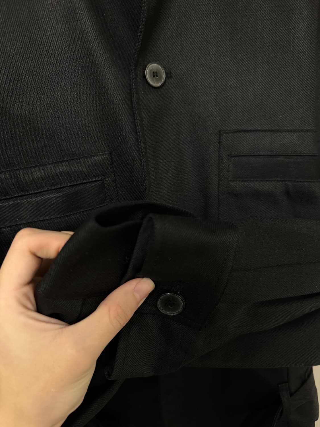 (M)메종미네드 블랙 코팅 데님 트러커  상품이미지4